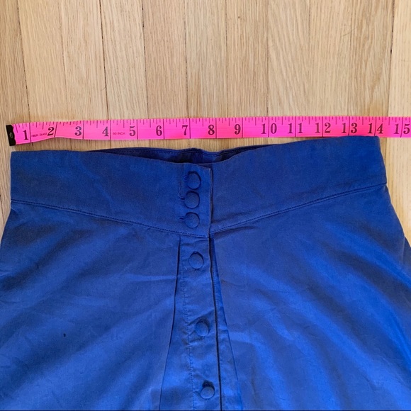 NWOT Blue Button Up Fit & Flare Skirt - Picture 3 of 6